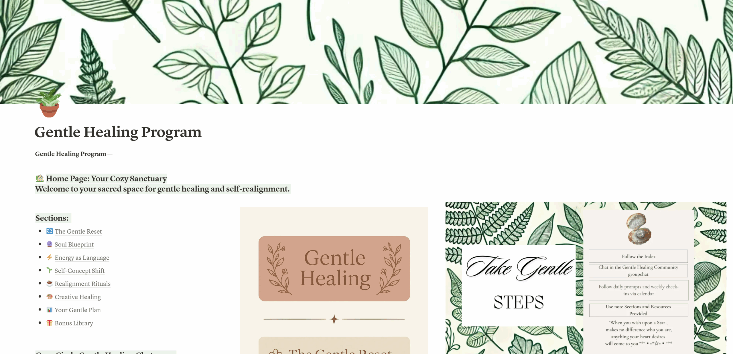 The Gentle Healing Notion Bundle